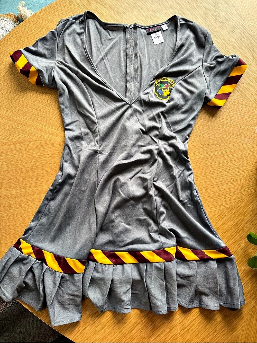 Halloween Wizard Wanda Wizard Costume Dress Gray & Black Size Small Like New